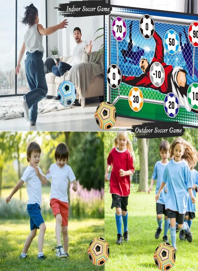 MRPAPA Kids Soccer Ball Target Game Set, Indoor Outdoor Sticky Soccer Game with 2 Soft Balls, 150x100cm Large Soccer Shooting Target, Fun Sports Toy Gift for Boys Girls Ages 3+ Backyard Yard Lawn Party Play - Image 5