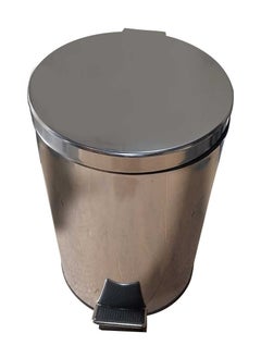 LACOT GENERAL TRADING LLC Ecoline 12 Litter Stainless Steel Classic Round Pedal Trash Can  - Image 1