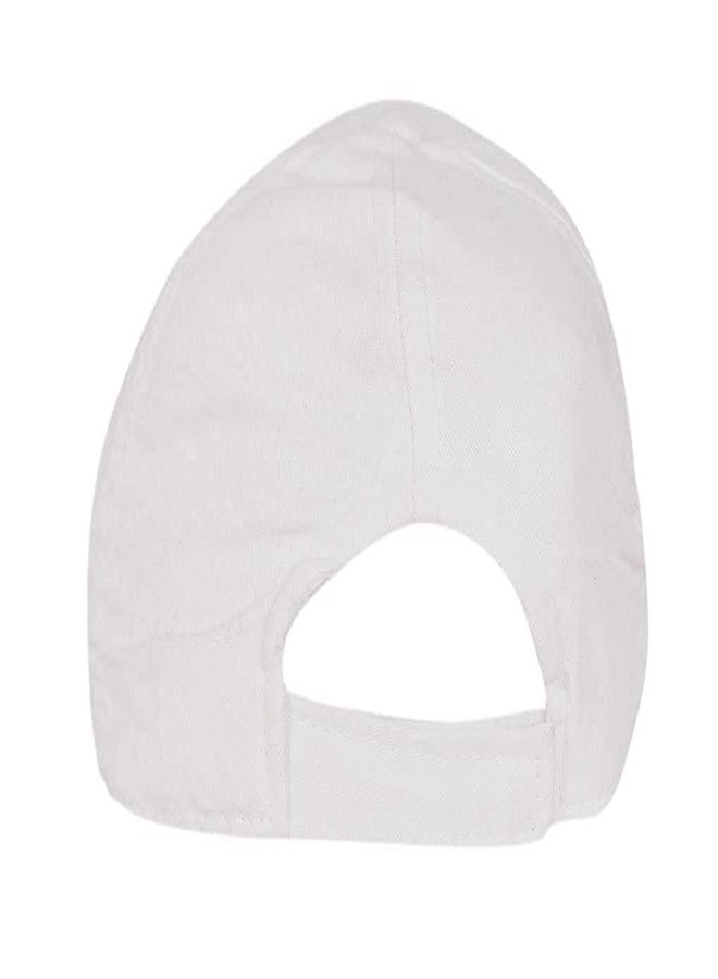 V3E Boy's Cotton Adjustable Baseball Cap (White, Free Size) - Image 3