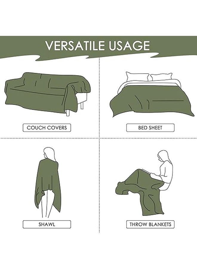 Reversible Two-Sided Knitted Sofa Covers Bohemian Couch Cover Blanket Universal Sofa Slipcover Washable cover set Couch Covers Non Slip & Seat Sofa Chair Slipcover (180*300cm)