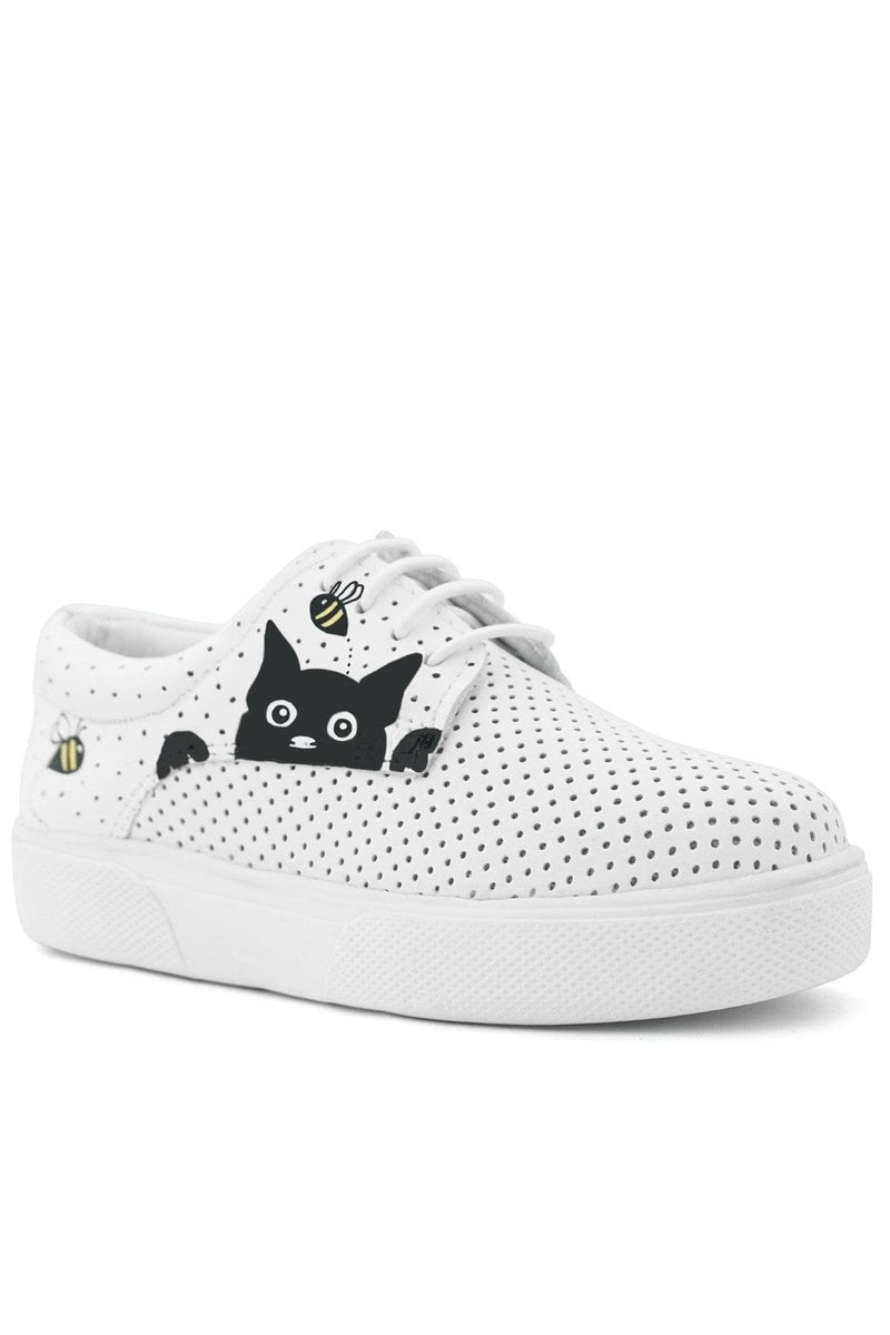 Rakerplus Raker Plus T-Bones casual shoes for kids, made of genuine white leather, with a special and flexible design. - Image 3