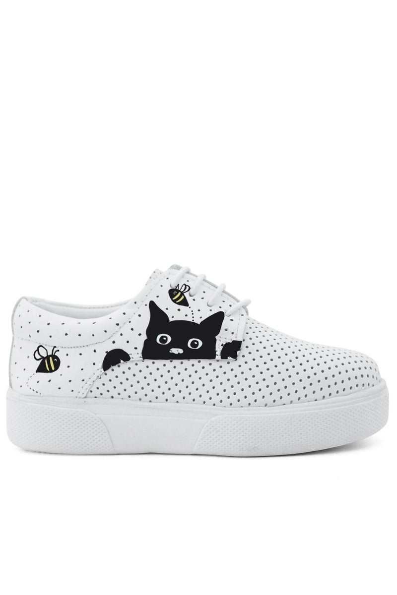 Rakerplus Raker Plus T-Bones casual shoes for kids, made of genuine white leather, with a special and flexible design. - Image 4