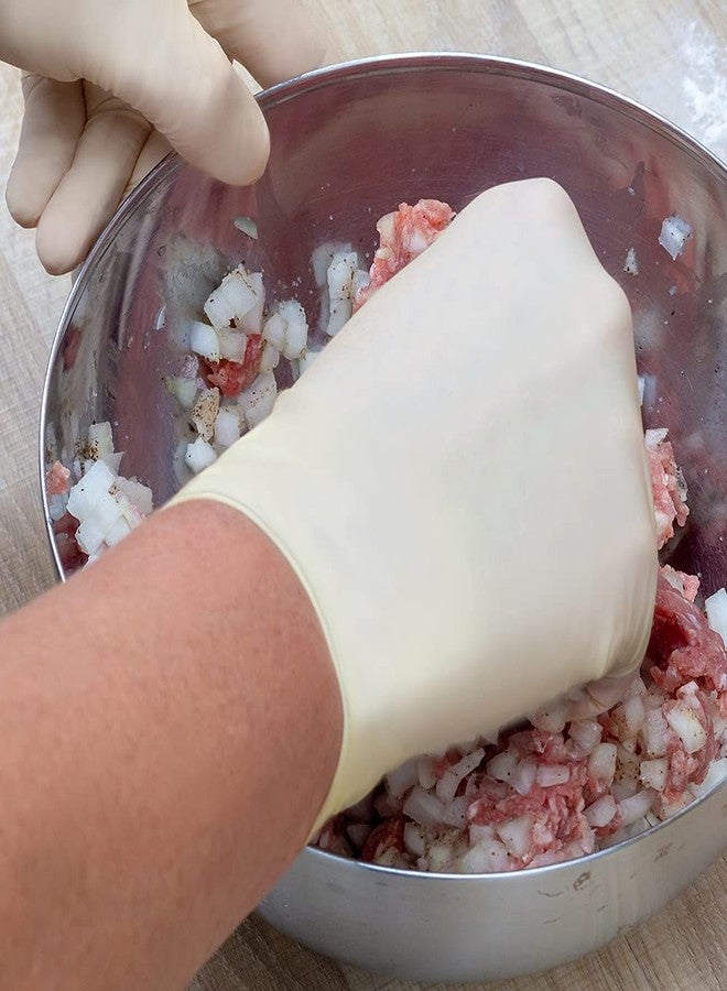 TRONEX 3667 Rubber Latex Disposable Glove, General Purpose, Food Preparation, Non Medical, Fully Textured, Powder Free, Natural Color, X-Large, Box of 100 - Image 5