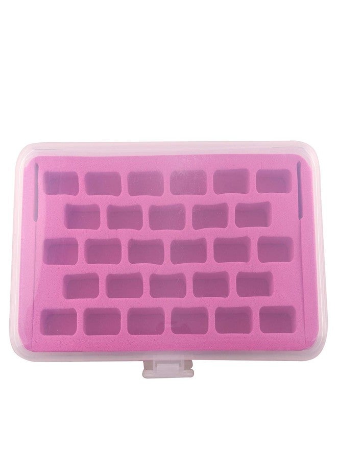 JCBIZ 28 Grid Bobbin Storage Box 179x89x32mm Pink Sewing Thread Organizer Holder Storage Case for Sewing Bobbin, Threads and Spools - Image 2