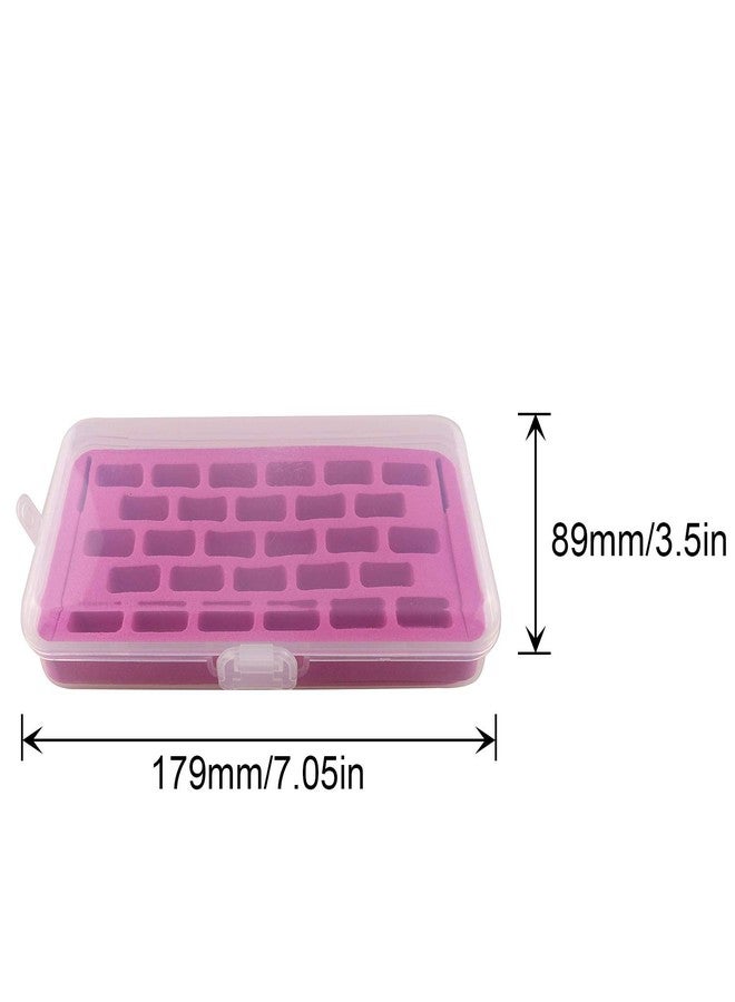 JCBIZ 28 Grid Bobbin Storage Box 179x89x32mm Pink Sewing Thread Organizer Holder Storage Case for Sewing Bobbin, Threads and Spools - Image 4