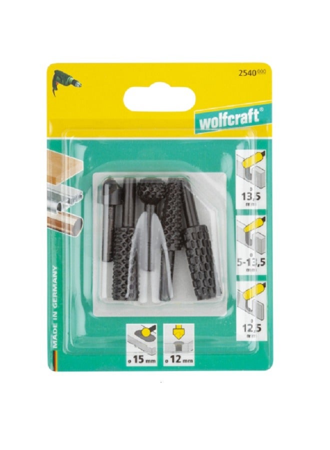 Wolfcraft Rasp and Countersink Set, 5 Pcs - Image 4
