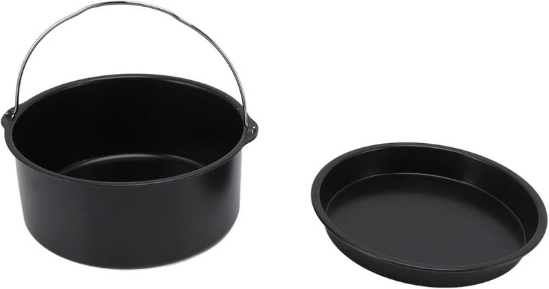 Stainless Steel Air Fryer Pans Set, Heatproof Non - Stick Baking Tray Set with Cake Mold and Grill Racks, Easy - Clean Accessories for Cosori Air Fryers (20cm) - Image 2