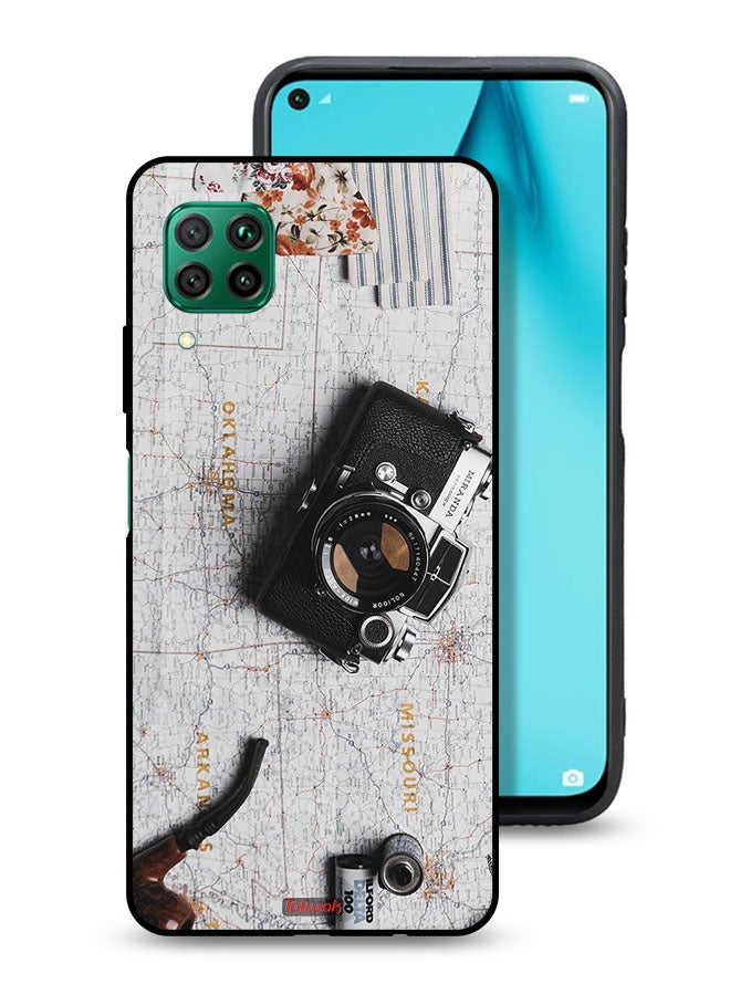Tolwak Huawei P40 lite 4G Protective Case Cover Vintage Camera - Image 1