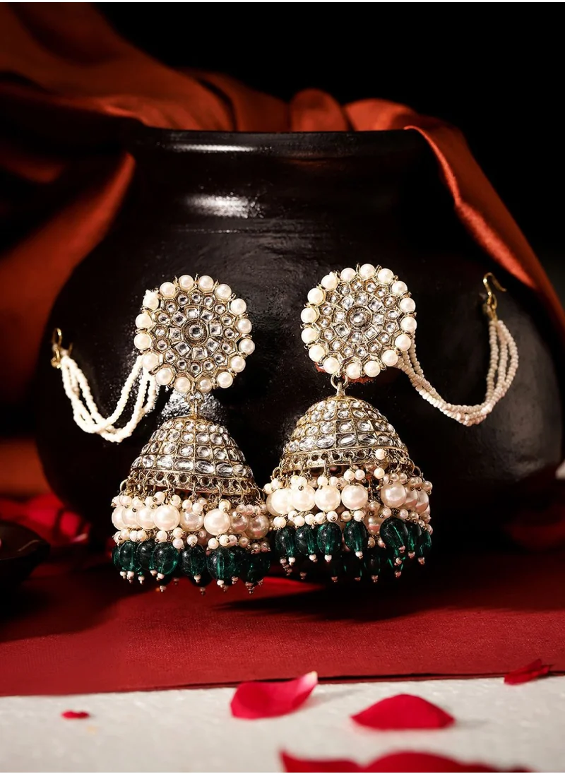 برياسي Plated Pearls Dome Shape Jhumkas