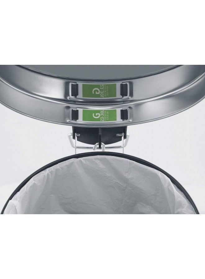 Brabantia PerfectFit Trash Bags (Size G / 6-8 Gallon) Thick Plastic Trash Can Liners with Tie Tape Drawstring Handles (20 Bags) - Image 4