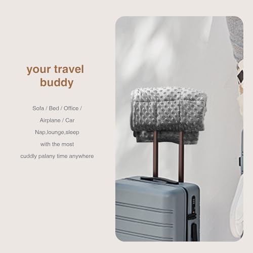 Alomidds Weighted Blanket 7lbs for Adults  Cozy Luxury Breathable Weighted Lap Blanket  Small Weighted Blanket for Travel  Relaxation  Sleeping  Calming  Grey  29"" x 24"" - Image 5