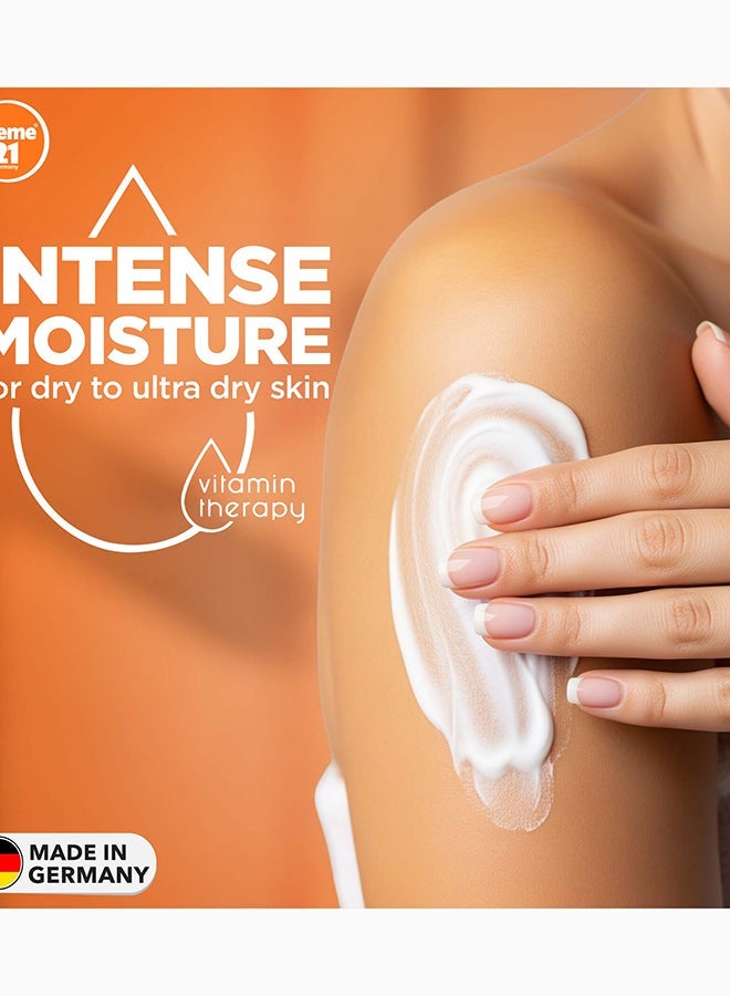 Creme 21 لوشن الجسم للبشرة الجافة إلى الجافة جداً | ترطيب عميق مع فيتامين E وزيت اللوز | تركيبة مرطبة للعناية بالبشرة لمدة 24 ساعة | خفيفة الوزن وغير لزجة | صنع في ألمانيا - Image 5