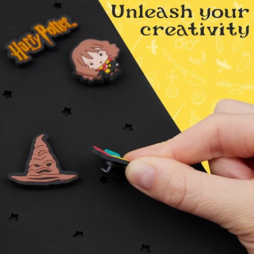 Harry Potter A5 Customizable Notebook and Zipped Pencil Case Stationery Set with Character Chibi Pins Sticky Notes Hogwarts Gifts for Kids - Image 2