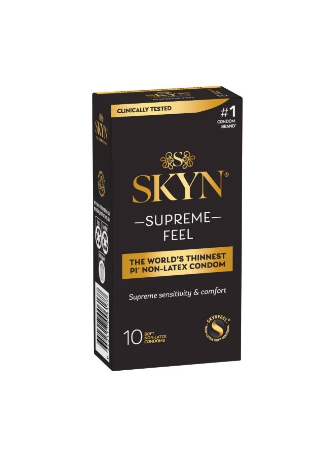 واقيات ذكرية SKYN Supreme Feel فائقة الرقة وخالية من اللاتكس، 10 قطع - Image 2