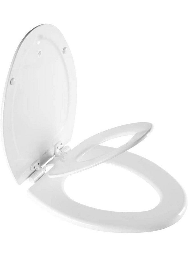 Mayfair Nextstep2 Toilet Seat With Built In Toddler Potty Training Seat Slow Close Easy Clean Magnetic Removable Kids Seat Elongated White - Image 1