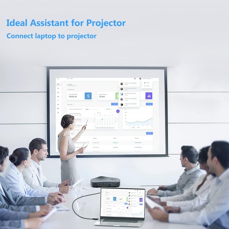 Swiztek كابل DisplayPort إلى VGA بطول 1.8 م، محول DP إلى VGA ذكر إلى ذكر فيديو عالي الدقة 1080P للكمبيوتر، الشاشة، التلفاز، البروجيكتور، الكمبيوتر الشخصي، HDTV، سطح المكتب، اللابتوب - Image 5