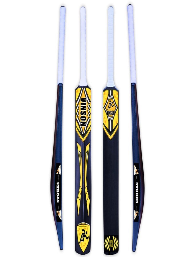 VINSON Stokes Edition Hard Plastic Cricket Bat for Tennis Ball Matches/Tournament, Full Size(34" X 4.5"), Big Edge, Ideal for Turfs, Box or Gully Leagues, Suitable for Kids & Adults, Weight - 850 gm - Image 1