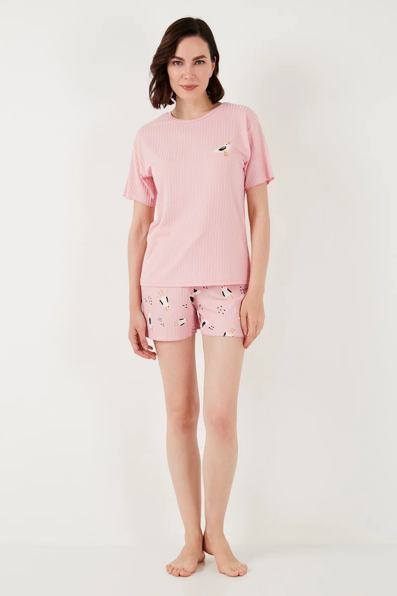 Lela Regular Fit Short Sleeve Pajama Set with Shorts Women's Pajama Set 65740103