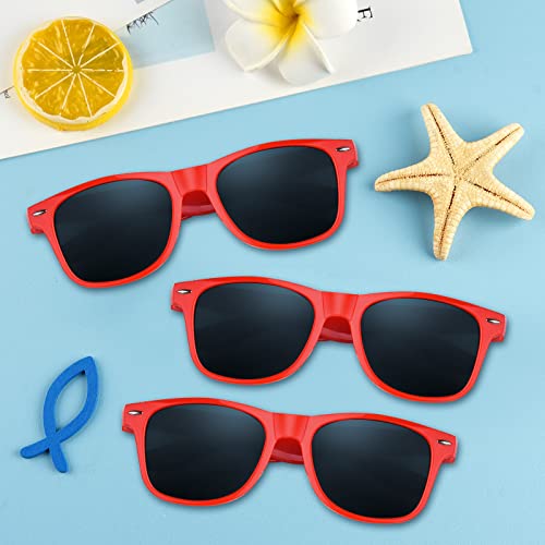 Bouiexye 48 Pack Red Party Sunglasses Bulk for Birthday Summer Wedding Party Goody Bag Fillers Supplies - Image 3