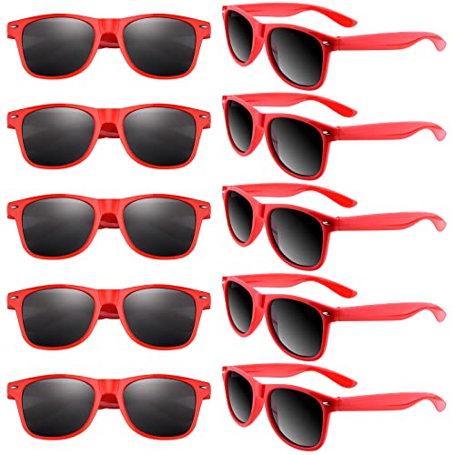 Bouiexye 48 Pack Red Party Sunglasses Bulk for Birthday Summer Wedding Party Goody Bag Fillers Supplies - Image 1