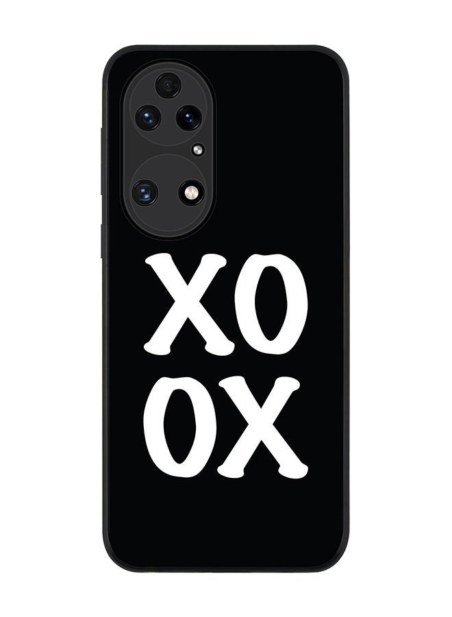 Stylizedd Rugged Black edge case for Huawei P50 Slim fit Soft Case Flexible Rubber Edges Anti Drop TPU Gel Thin Cover - XOXO - Image 1