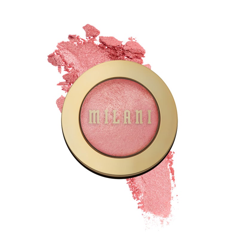 Milani Baked Blush, Powder Blush for Cheeks, Cruelty Free Makeup - Shape, Contour & Highlight Face for a Shimmery or Matte Finish -Dolce Pink - Image 1