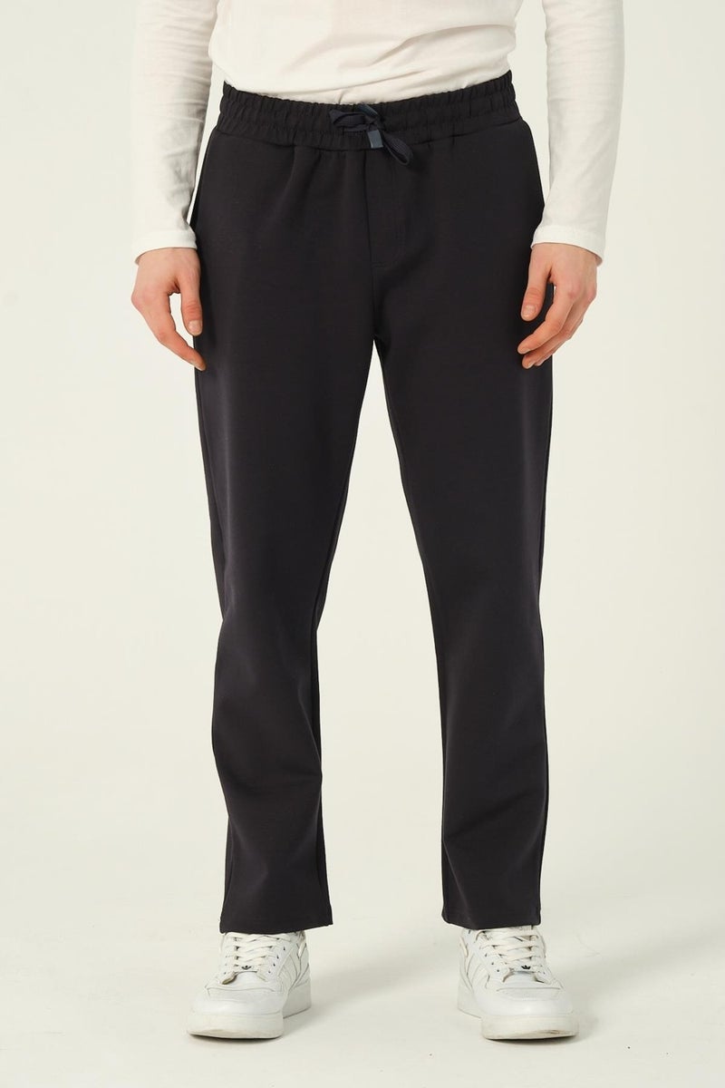 RICH Men's Basic Jogger Pants Scuba Sweatpants Straight Leg  - Image 2