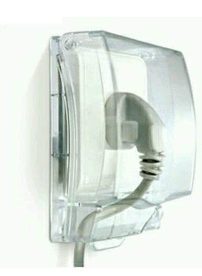 Schneider Electric Schneider Weather Proof Double Gang Socket Cover Et223R- Kavacha, In Use Indoor Or Outdoor Outlet Cover, Clear And Lockable Electrical Power (For Double)  - Image 2