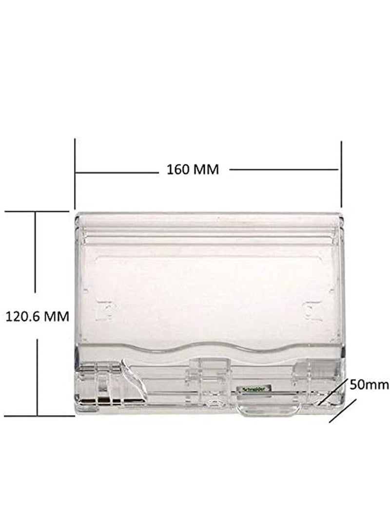 Schneider Electric Schneider Weather Proof Double Gang Socket Cover Et223R- Kavacha, In Use Indoor Or Outdoor Outlet Cover, Clear And Lockable Electrical Power (For Double)  - Image 3