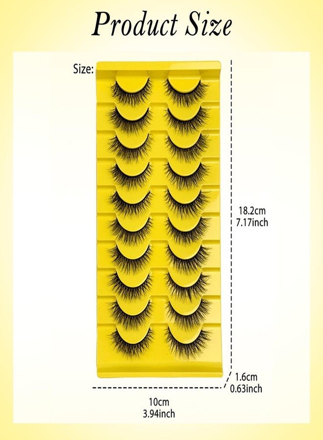 Homeaura 10-Pairs Half False Eyelashes with Fluffy Volume Strip Easy Application | Reusable | Multi-Pack Value | Natural Look | Beginner-Friendly | Comfortable Wear - Image 2