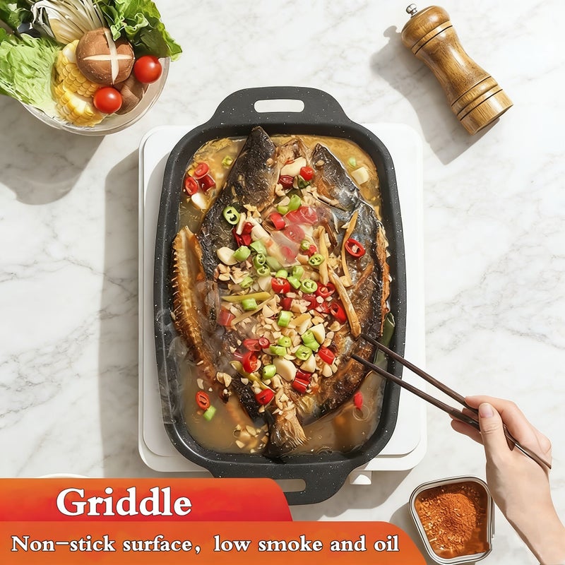 Maifan Stone Baking Pan 11.02 Inch Nonstick Healthy Grilling With Handle - Image 1