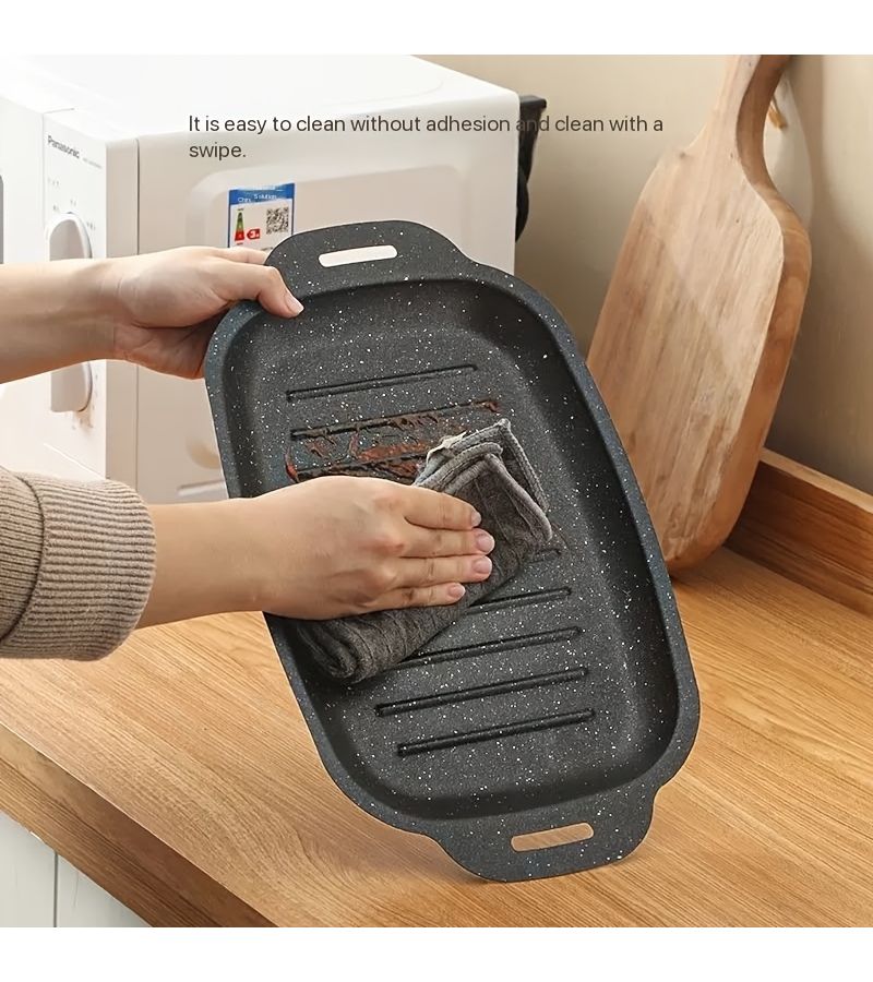 Maifan Stone Baking Pan 11.02 Inch Nonstick Healthy Grilling With Handle - Image 2