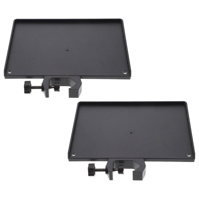 Black ABS Microphone Stand Tray 20x14cm Audio Holder Storage Rack for Live Broadcast Recording - Image 2