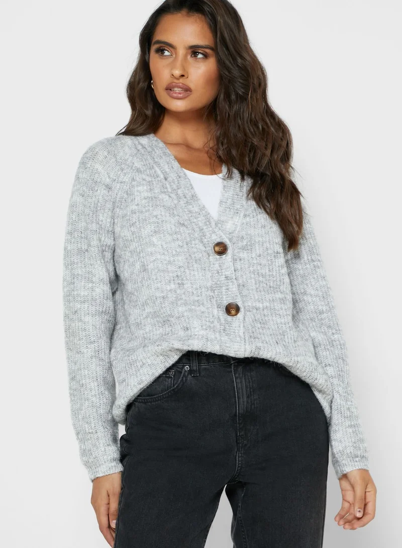 VERO MODA Button Detail Ribbed Cardigan