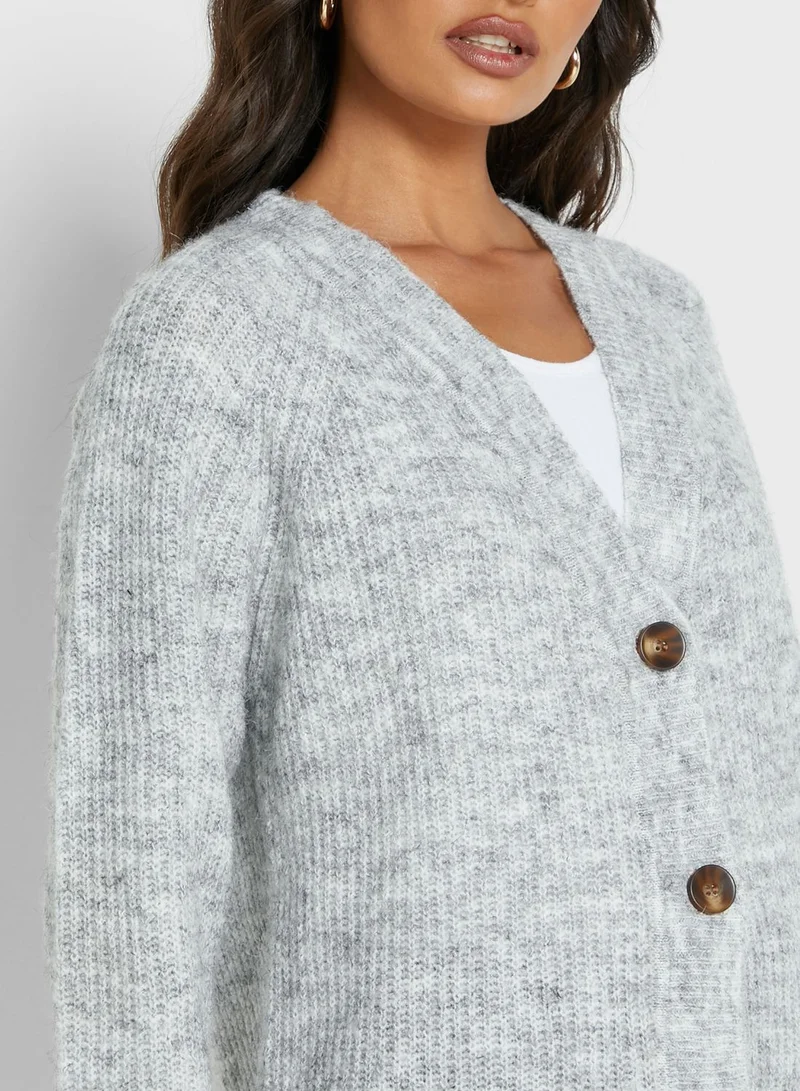 VERO MODA Button Detail Ribbed Cardigan