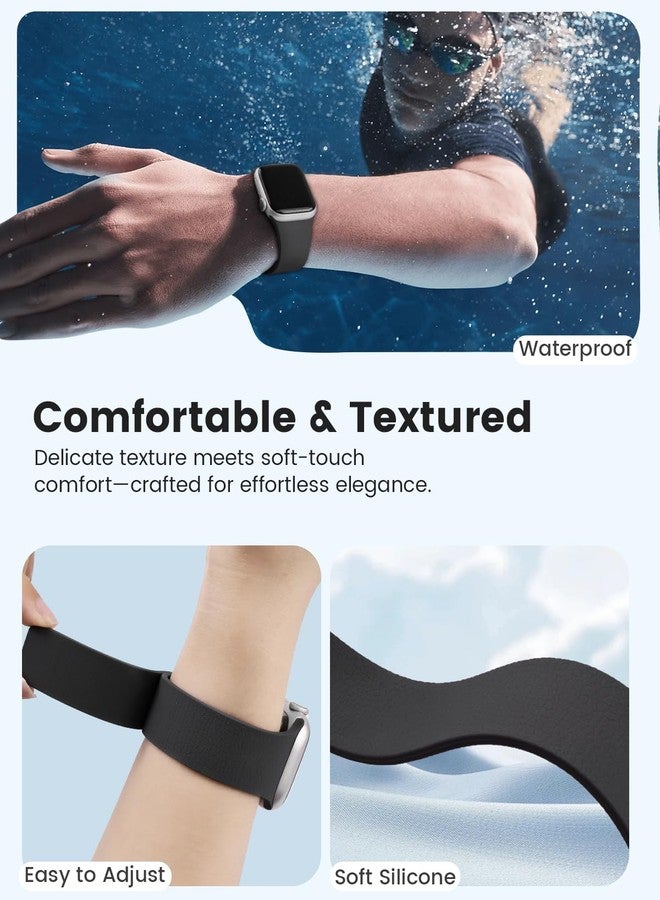 BandSmith Magnetic Silicone Band Compatible with Apple Watch Band 38mm 40mm 41mm 42mm 44mm 45mm 46mm 49mm Women Men, Soft Waterproof Sport Strap for iWatch Series 11 10 9 8 7 6 5 4 3 2 1 SE Ultra - Image 4