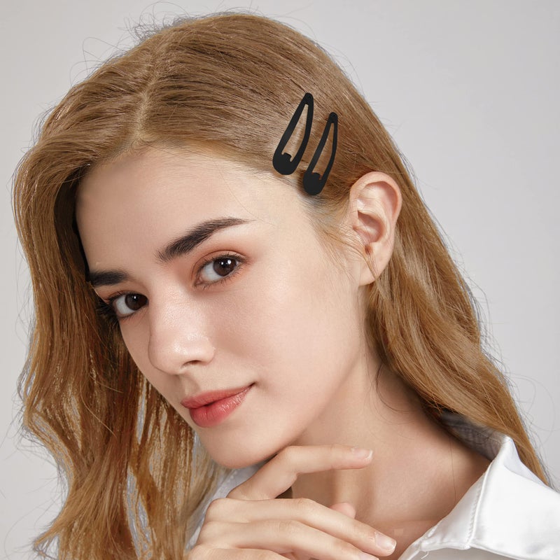 Dofash 12PCS Snap Hair Clips For Women-Non Slip & Metal Hair Barrettes, 5cm 2'' Small Clips For Thin & Fine Hair, Matte finished black - Image 5