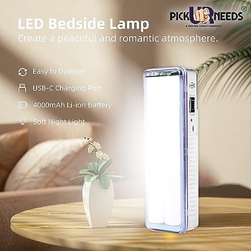 Pick Ur Needs Rechargeable 2 Tube LED Home Emergency Lantern Lamp | Solar & DC Charging Light with Battery Backup, Portable Hanging Floor Lamp for Camping & Power Cuts., White - Image 3