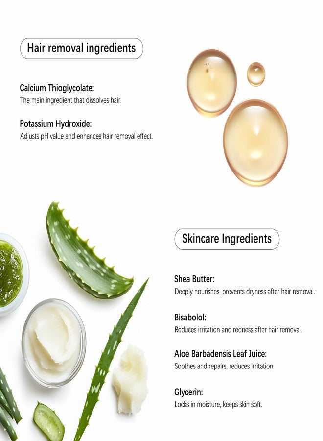 DIMOT كريم إزالة شعر الوجه، مجموعة كريمات إزالة الشعر، إزالة شعر لطيفة وغير مؤلمة، سيروم مهدئ، كريمات إزالة الشعر للجسم والوجه للنساء - Image 2