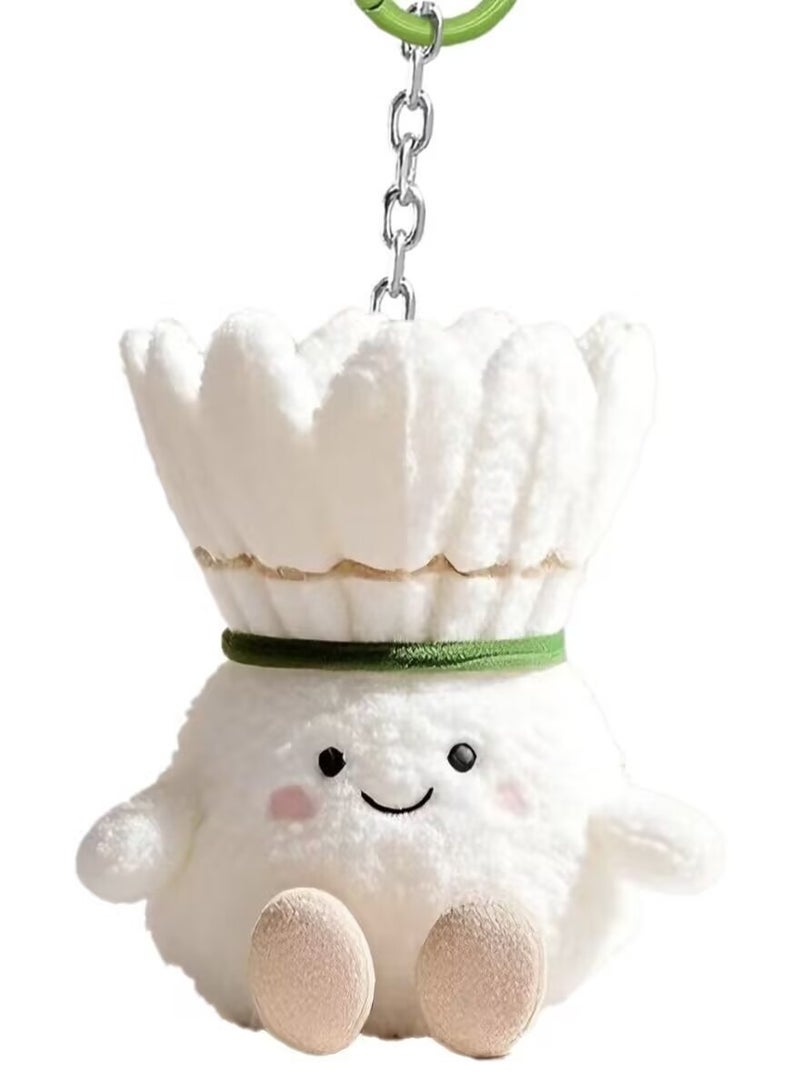 Halamodo Soft Plush Shuttlecock Keychain Toy - Cute Hanging Pendant for Bags,Stuffed Animal Gift for Girls, Kids & Sports Fans - Image 1