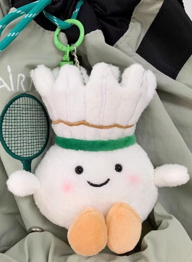 Halamodo Soft Plush Shuttlecock Keychain Toy - Cute Hanging Pendant for Bags,Stuffed Animal Gift for Girls, Kids & Sports Fans - Image 5