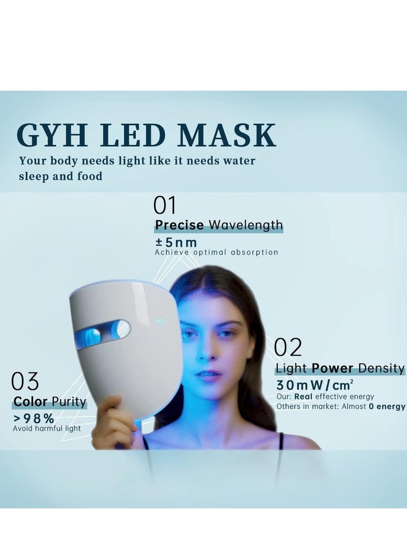 Y&D - Led Face Mask Light Therapy, Red Therapy for Face, Skin Care Wireless High Dose Red, Infrared & Blue Rejuvenation - Image 1