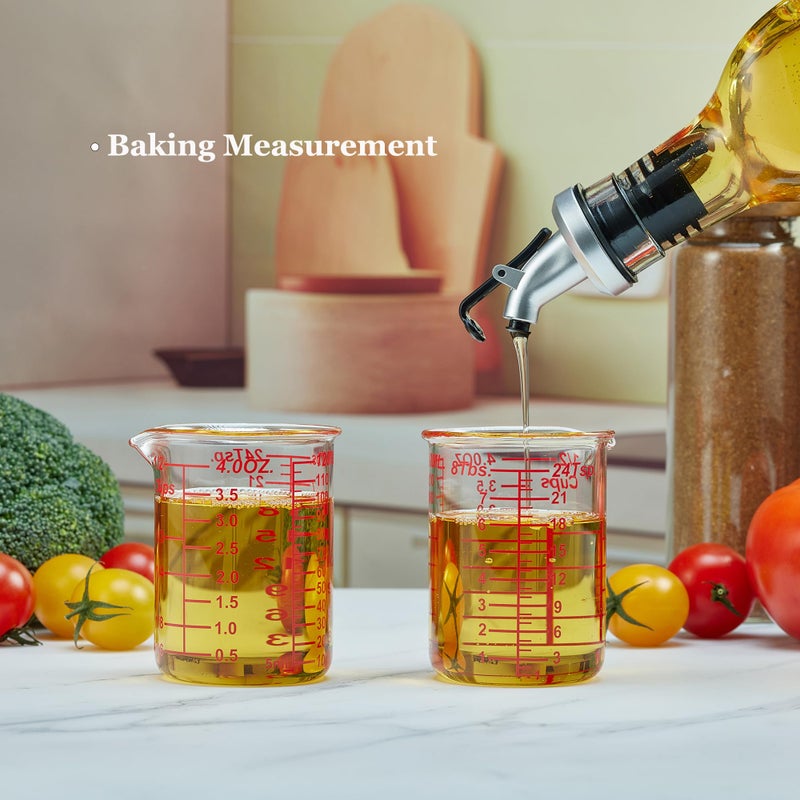 Ackers BORO3.3 120 ML/4OZ High Borosilicate Glass Measuring Cup-V-Shaped Spout,Glass Measuring Beaker for Kitchen or Restaurant, Easy to Read(SINGLE) - Image 4
