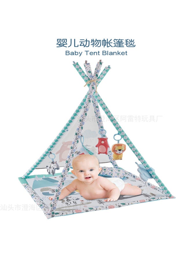 alt Baby Animal Tent Blanket Children's Indoor Playhouse Crawling Mat With Pillows Play House Toys Fitness Rack Early Education - Image 4