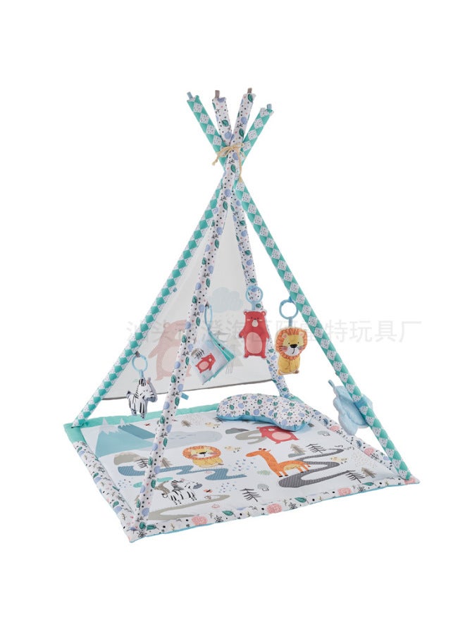 alt Baby Animal Tent Blanket Children's Indoor Playhouse Crawling Mat With Pillows Play House Toys Fitness Rack Early Education - Image 1