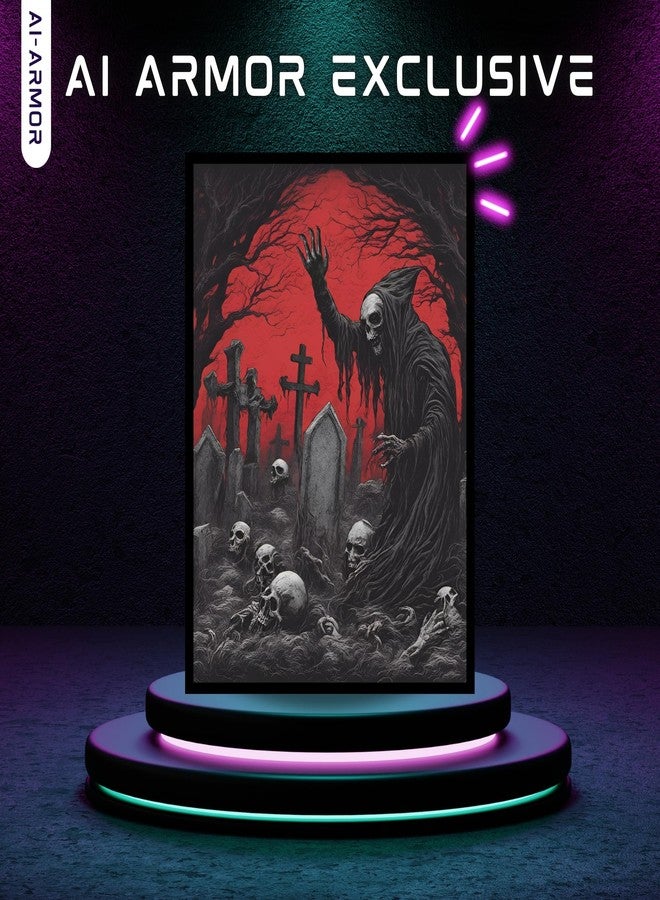 Realm Guard 100ct Matte TCG/MTG Art Card Sleeves (أحمر/أسود Necromancer) - Image 3