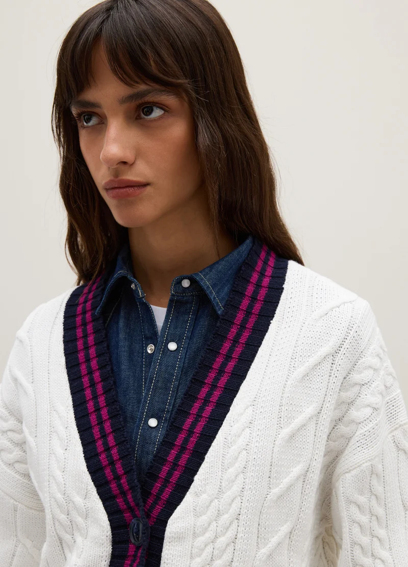 Ovs MULTICOLOR PURE COTTON CARDIGAN REGULAR FIT