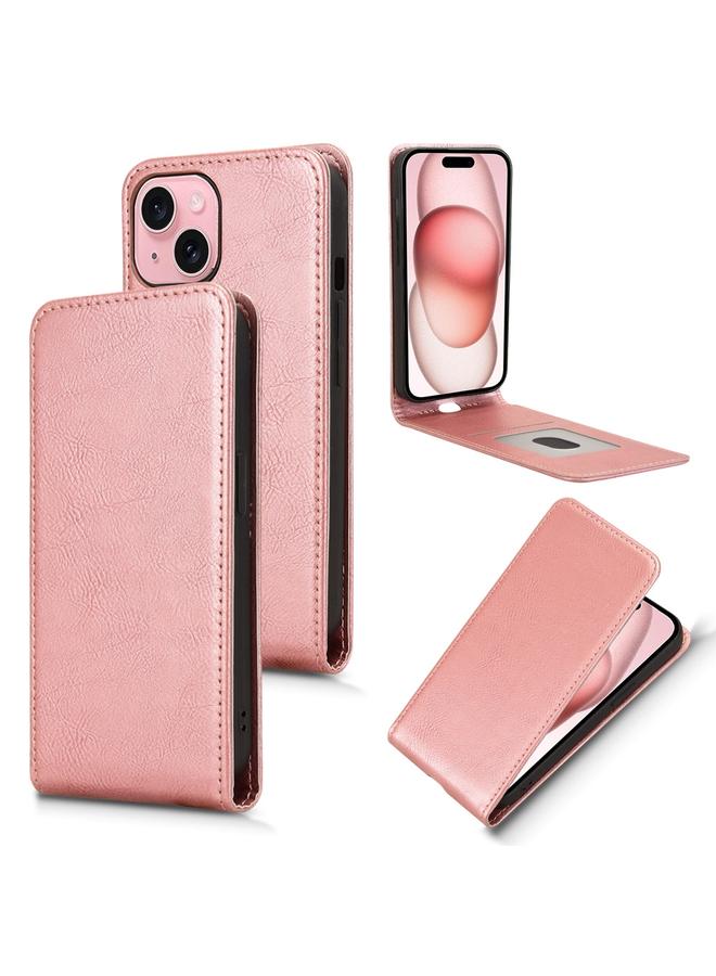 اس-توب جراب هاتف iPhone 15 من الجلد المغناطيسي القابل للطي عموديًا - Image 1