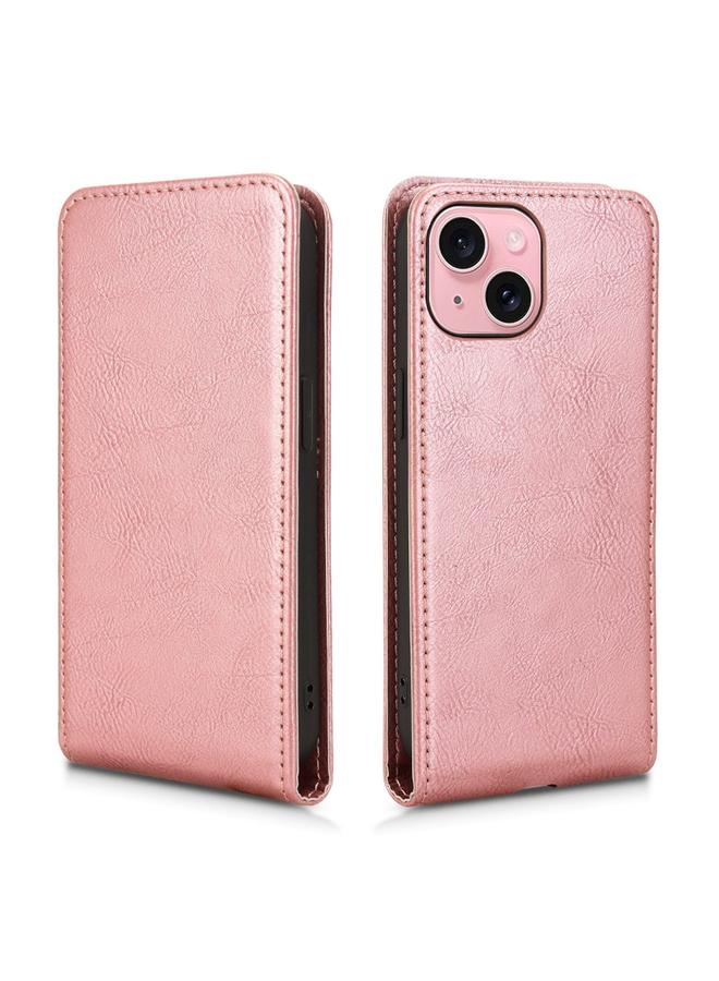 اس-توب جراب هاتف iPhone 15 من الجلد المغناطيسي القابل للطي عموديًا - Image 2