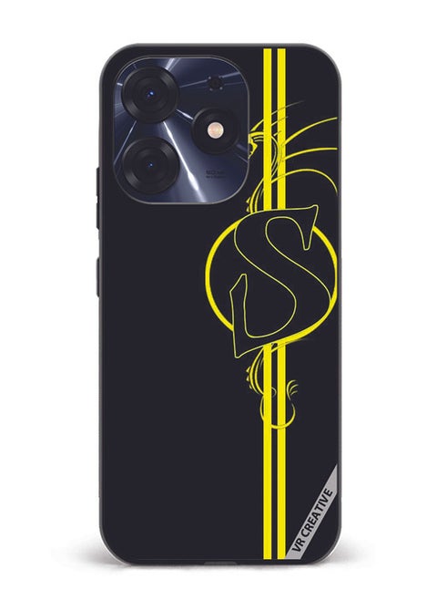 Protective Case Cover For Tecno Spark 10 Pro Letter S Design Multicolour
